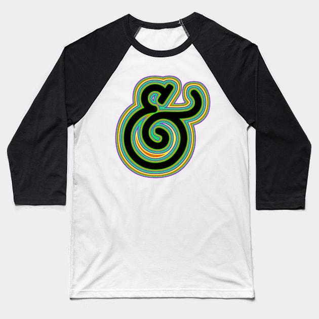 Psychedelic Ampersand Baseball T-Shirt by Naves